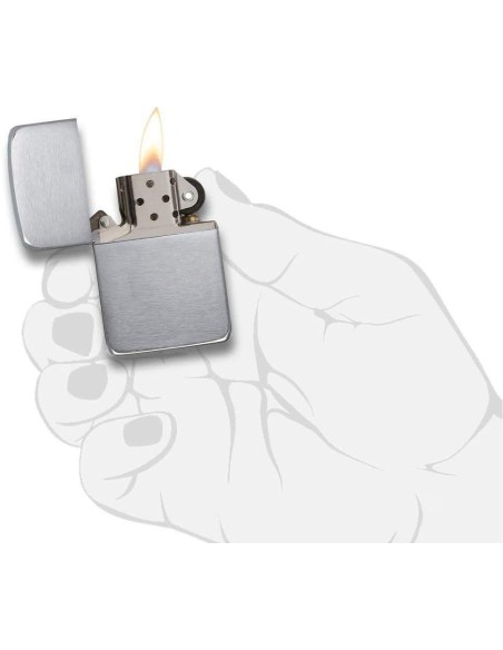 ⭐ Encendedor Zippo Classic 1941 Brush Chrome - Plateado
