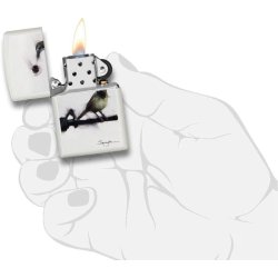 ⭐ Encendedor Zippo Stamp Spazuk  Bird 29895 Blanco