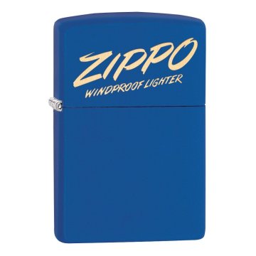 ⭐ Encendedor Zippo Stamp Grabado Laser Logo 49223 Azul Mate