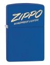 ⭐ Encendedor Zippo Stamp Grabado Laser Logo 49223 Azul Mate