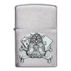 ⭐ Encendedor Zippo Texture Emblema Calavera Cod 49293