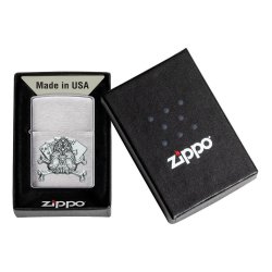 ⭐ Encendedor Zippo Texture Emblema Calavera Cod 49293