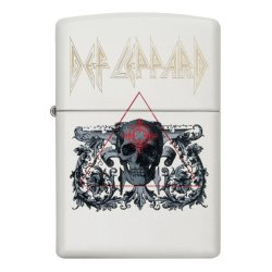 ⭐ Encendedor Zippo Stamp Def Leppard Grab 49237 Blanco