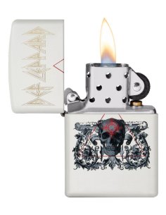 ⭐ Encendedor Zippo Stamp Def Leppard Grab 49237 Blanco 2