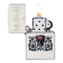 ⭐ Encendedor Zippo Stamp Def Leppard Grab 49237 Blanco