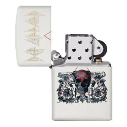 ⭐ Encendedor Zippo Stamp Def Leppard Grab 49237 Blanco