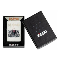 ⭐ Encendedor Zippo Stamp Def Leppard Grab 49237 Blanco