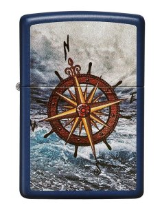 ⭐ Encendedor Zippo Stamp Mar brújula 49408 Azul