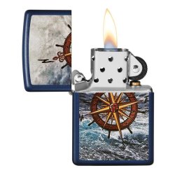 ⭐ Encendedor Zippo Stamp Mar brújula 49408 Azul