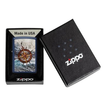 ⭐ Encendedor Zippo Stamp Mar brújula 49408 Azul