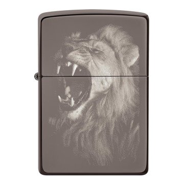 ⭐ Encendedor Zippo Stamp Lion Ice León 49433 Negro