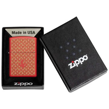⭐ Encendedor Zippo Stamp flames red 49573