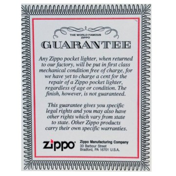 Encendedor Zippo Stamp Guaranteed  29547 - Blanco Rojo