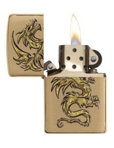 ⭐ Encendedor Zippo Stamp Dragon Dorado 29725 2