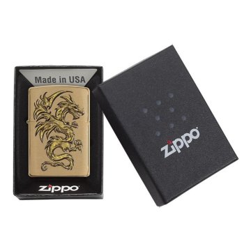 ⭐ Encendedor Zippo Stamp Dragon Dorado 29725