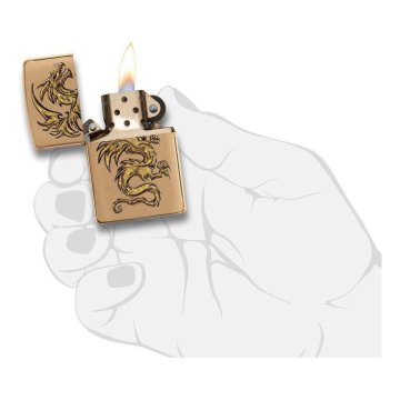 ⭐ Encendedor Zippo Stamp Dragon Dorado 29725