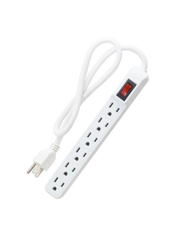 ⭐ SSupresor de Picos MultiNet de 6 Salidas, Regleta Multiplica tus Opciones de Conexión