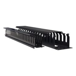 ⭐ Organizador Horizontal Plástico 2U para instalación en Racks