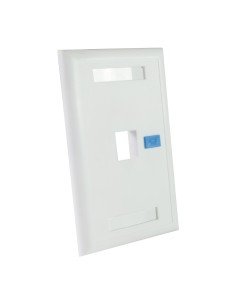 ⭐ Tapa Face Plate Sencillo en ABC para Red RJ45