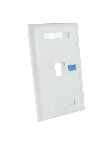 ⭐ Tapa Face Plate Sencillo en ABC para Red RJ45