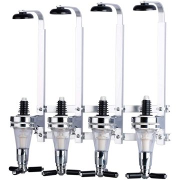 ⭐ Dispensador Licor 4 Botellas Licorera Acero Inoxidable Vino