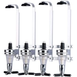 ⭐ Dispensador Licor 4 Botellas Licorera Acero Inoxidable Vino