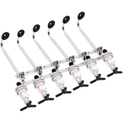 ⭐ Dispensador Licor 6 Botellas Licorera Acero Inoxidable Vino