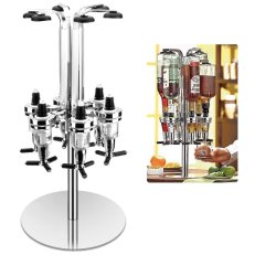 ⭐  Dispensador Licor 6 Botellas Vino Soporte Botellas Giratoria