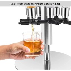 ⭐  Dispensador Licor 6 Botellas Vino Soporte Botellas Giratoria