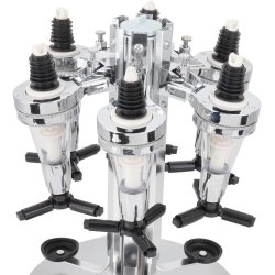 ⭐  Dispensador Licor 6 Botellas Vino Soporte Botellas Giratoria