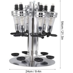 ⭐  Dispensador Licor 6 Botellas Vino Soporte Botellas Giratoria
