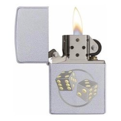 ⭐ Encendedor Zippo Textura Dados Dice 29412 dos tonos