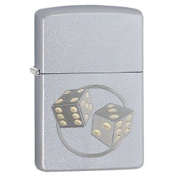⭐ Encendedor Zippo Textura Dados Dice 29412 dos tonos