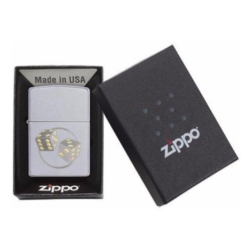⭐ Encendedor Zippo Textura Dados Dice 29412 dos tonos