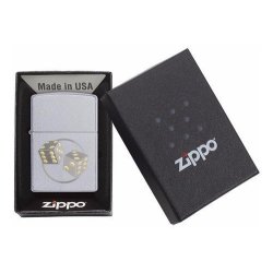⭐ Encendedor Zippo Textura Dados Dice 29412 dos tonos
