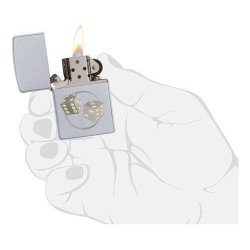 ⭐ Encendedor Zippo Textura Dados Dice 29412 dos tonos