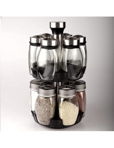 ⭐ Carrusel Especiero Condimentos Spice Rack 12Pz Tapa