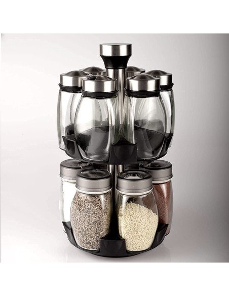 ⭐ Carrusel Especiero Condimentos Spice Rack 12Pz Tapa ⭐ Carrusel Especiero Condimentos Spice Rack 12Pz Tapa