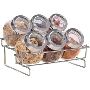 ⭐ Especiero Condimentos Spice Rack De 6 Piezas Con Tapas Pop-up
