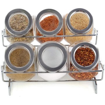 ⭐ Especiero Condimentos Spice Rack De 6 Piezas Con Tapas Pop-up
