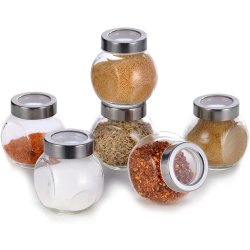 ⭐ Especiero Condimentos Spice Rack De 6 Piezas Con Tapas Pop-up