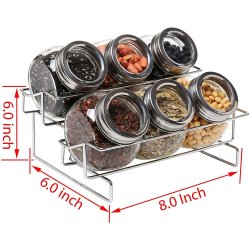 ⭐ Especiero Condimentos Spice Rack De 6 Piezas Con Tapas Pop-up
