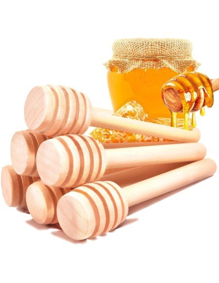 ⭐ Setx12 Palitos Mieleros Cuchara Madera cortar miel 8cm ⭐ Setx12 Palitos Mieleros Cuchara Madera cortar miel 8cm