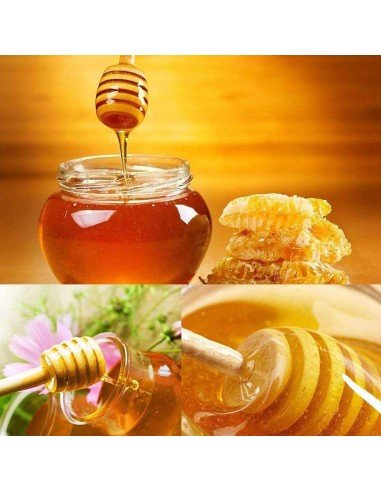 ⭐ Setx6 Palitos Mieleros Cuchara Madera cortar miel 15cm