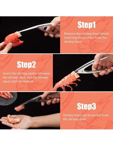 ⭐ Pelador de Camarones Langostinos desvenador mariscos