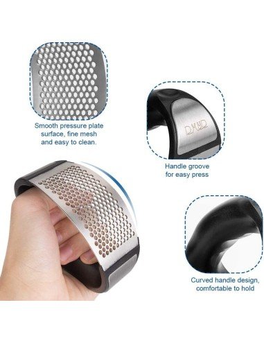 Triturador Prensador Machacador Ajos Cocina Acero Inoxidable