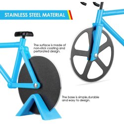 ⭐ Cortador Circular de Pizza en forma de Bicicleta