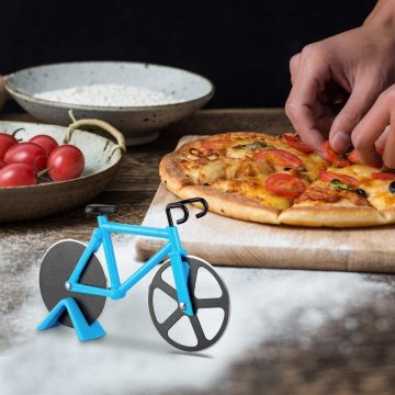 ⭐ Cortador Circular de Pizza en forma de Bicicleta