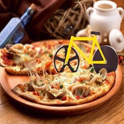 ⭐ Cortador Circular de Pizza en forma de Bicicleta