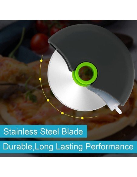 ⭐ Cortador Circular de Pizza en Rueda de corte, corta y porciona fácil